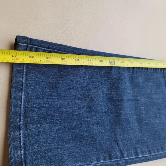 Lee Perfect Fit Just Below The Waist Jeans Women's Blue Pocket Mid Rise Sz 14 - Picture 6 of 9